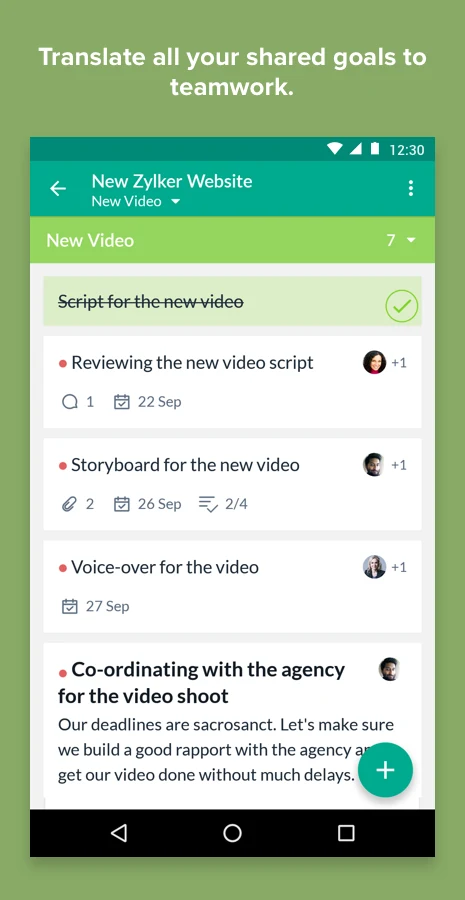 Zoho Connect screenshot